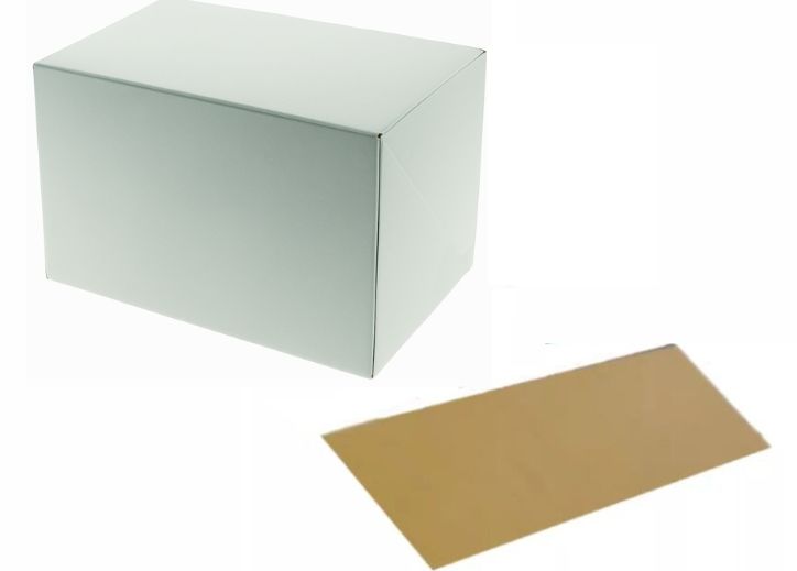 Boîte à bûches de noël blanche 1 PC avec semelle