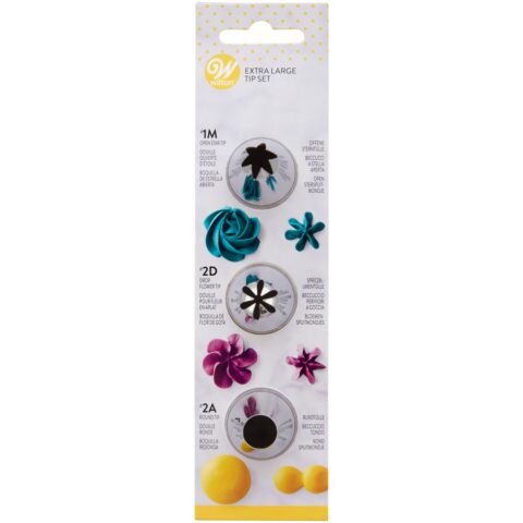 Douilles de décoration Wilton XL n°1M, 2D, 2A – Lot de 3 02-0-0144 Tille