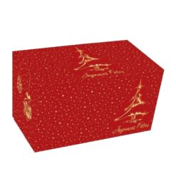 Boîte à bûche rouge festive – 25 unités, tailles 20 à 35 cm