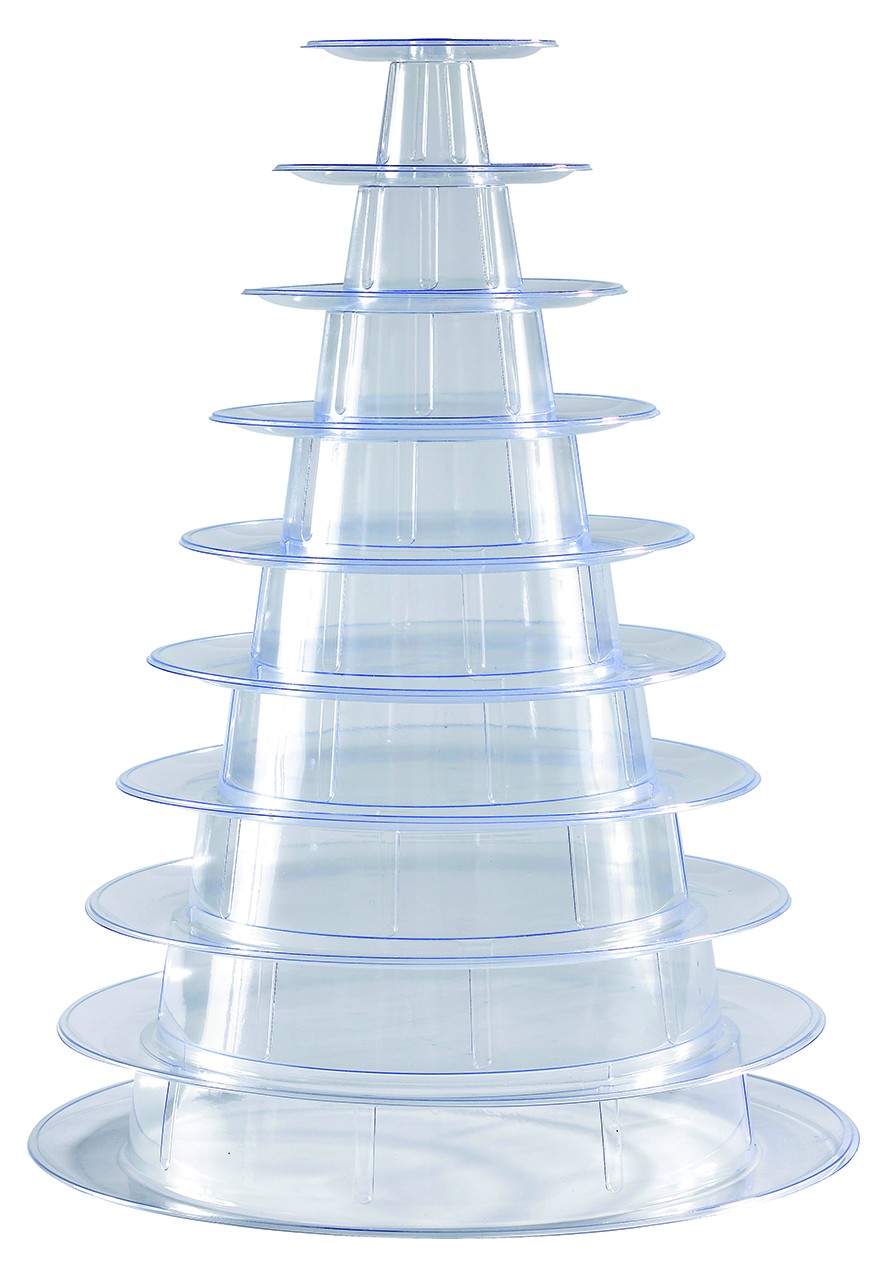 Pyramide à macarons transparente ou noire