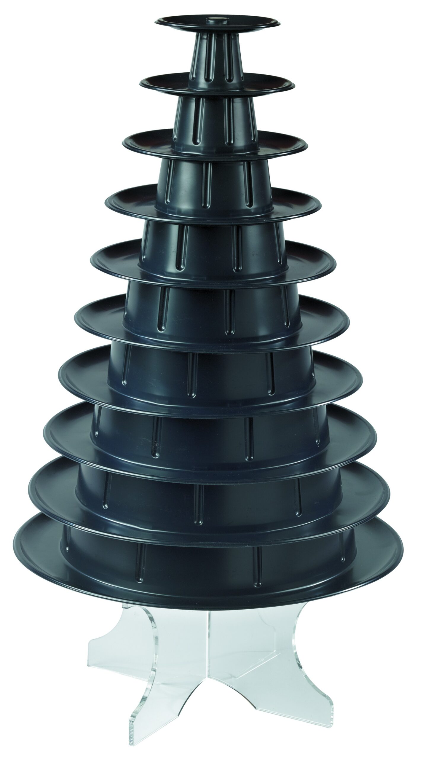 Pyramide à macarons transparente ou noire