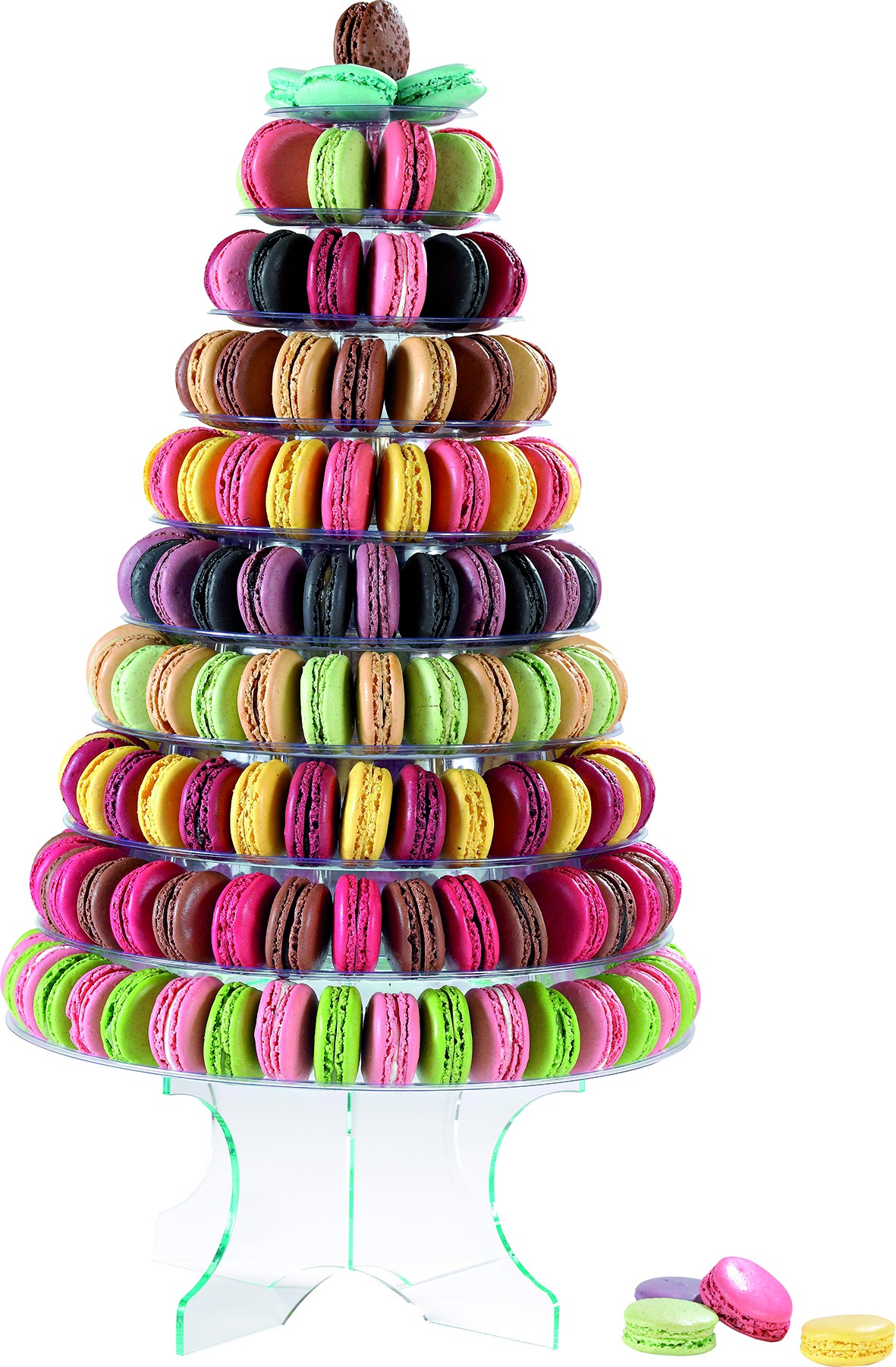 Pyramide à macarons transparente ou noire