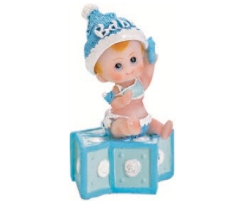 Bébé sur cubes - 9 cm