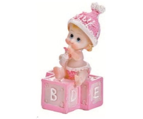 Bébé sur cubes - 9 cm