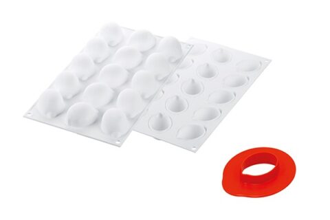 Moule silicone fruits 3D Fraise, pomme, citron
