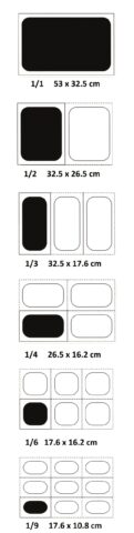 Boite + couvercle 1/3 32.5 x 17.6 cm