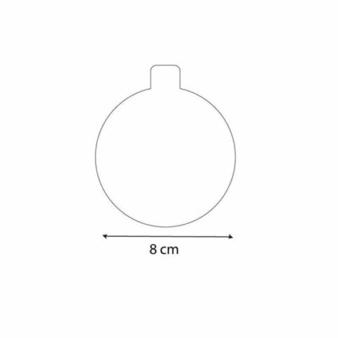 Languette ronde noir/blanc 8 cm - 200 pc – Image 2