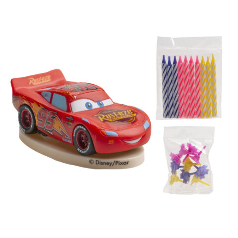 Kit décoration gâteau Cars avec bougies PVCCARS Tille