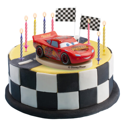 Kit décoration gâteau Cars avec bougies PVCCARS Tille