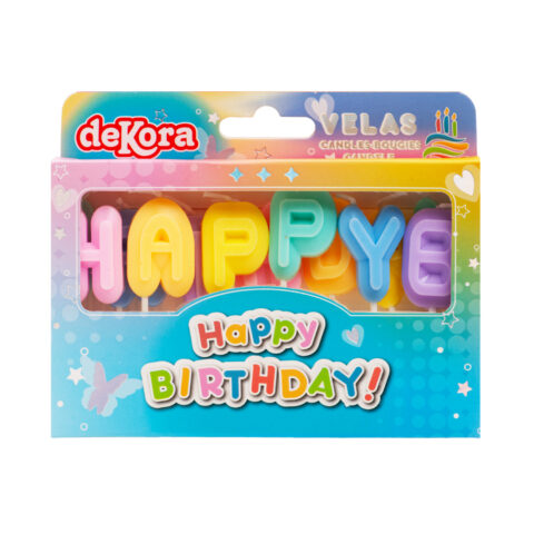 Bougies lettres HAPPY BIRTHDAY BOUHAPPYLER Tille