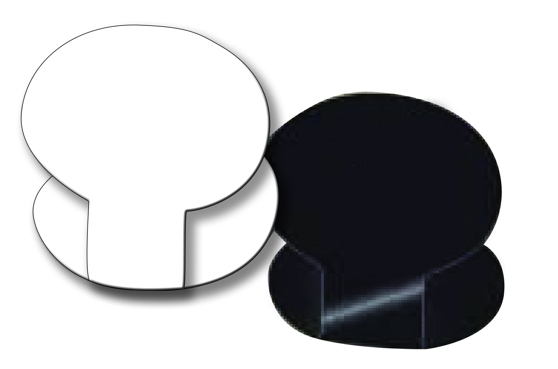 Etiquette ovaline Noir ou Blanche