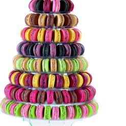 Pyramide à macarons transparente ou noire