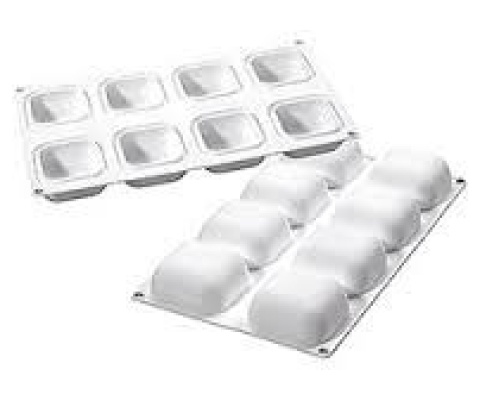 Moule silicone "GEM 100" 8 carrés bombés