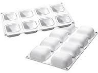 Moule silicone "GEM 100" 8 carrés bombés