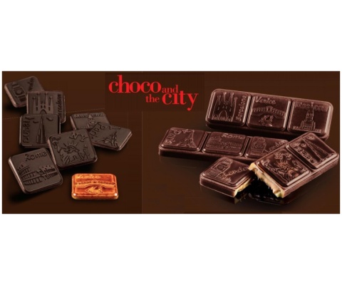 Plaque chocolat bonbon "ville"