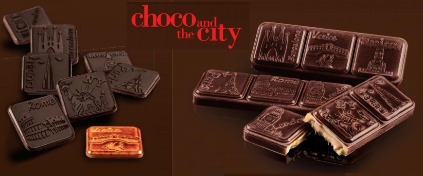Plaque chocolat bonbon "ville"