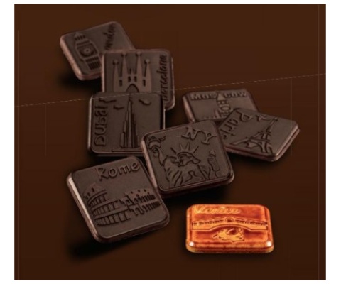 Plaque chocolat bonbon "ville"