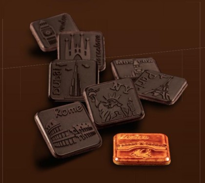 Plaque chocolat bonbon "ville"