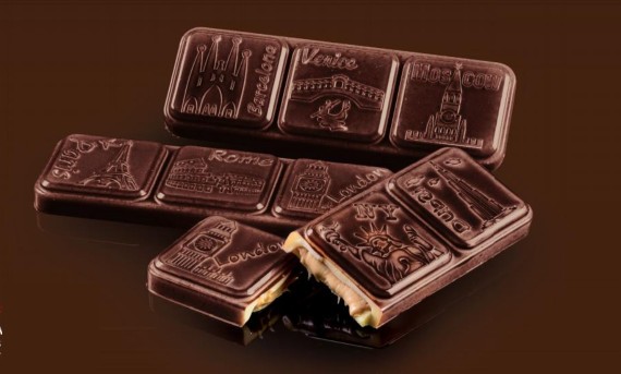 Plaque chocolat bonbon "ville"