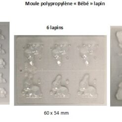 Plaque chocolat "Bébé lapin"