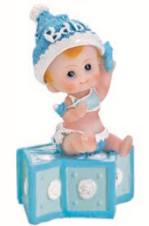 Bébé sur cubes - 9 cm