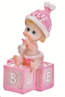 Bébé sur cubes - 9 cm