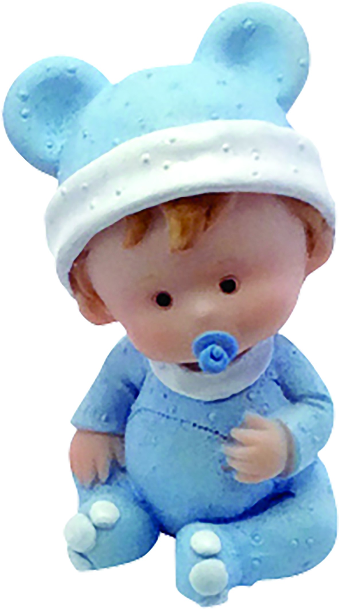 Figurine naissance bébé sur cubes - 9 cm