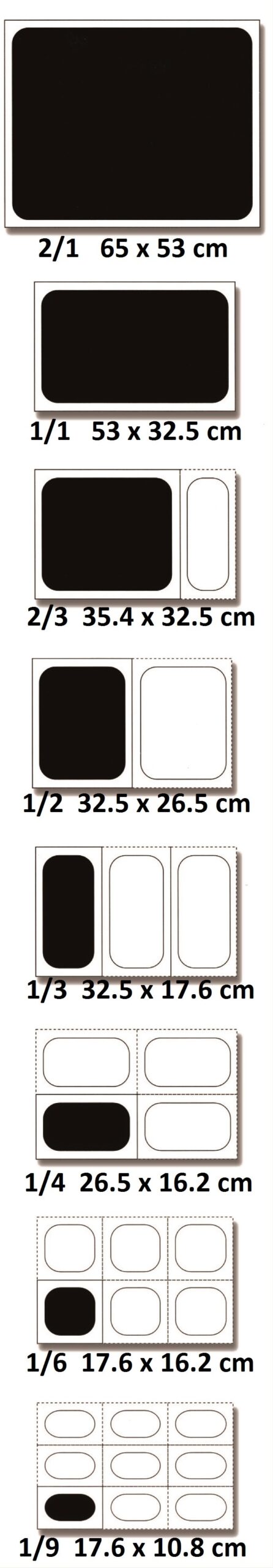 Bac inox 1/2 32.5  x 26.5 cm