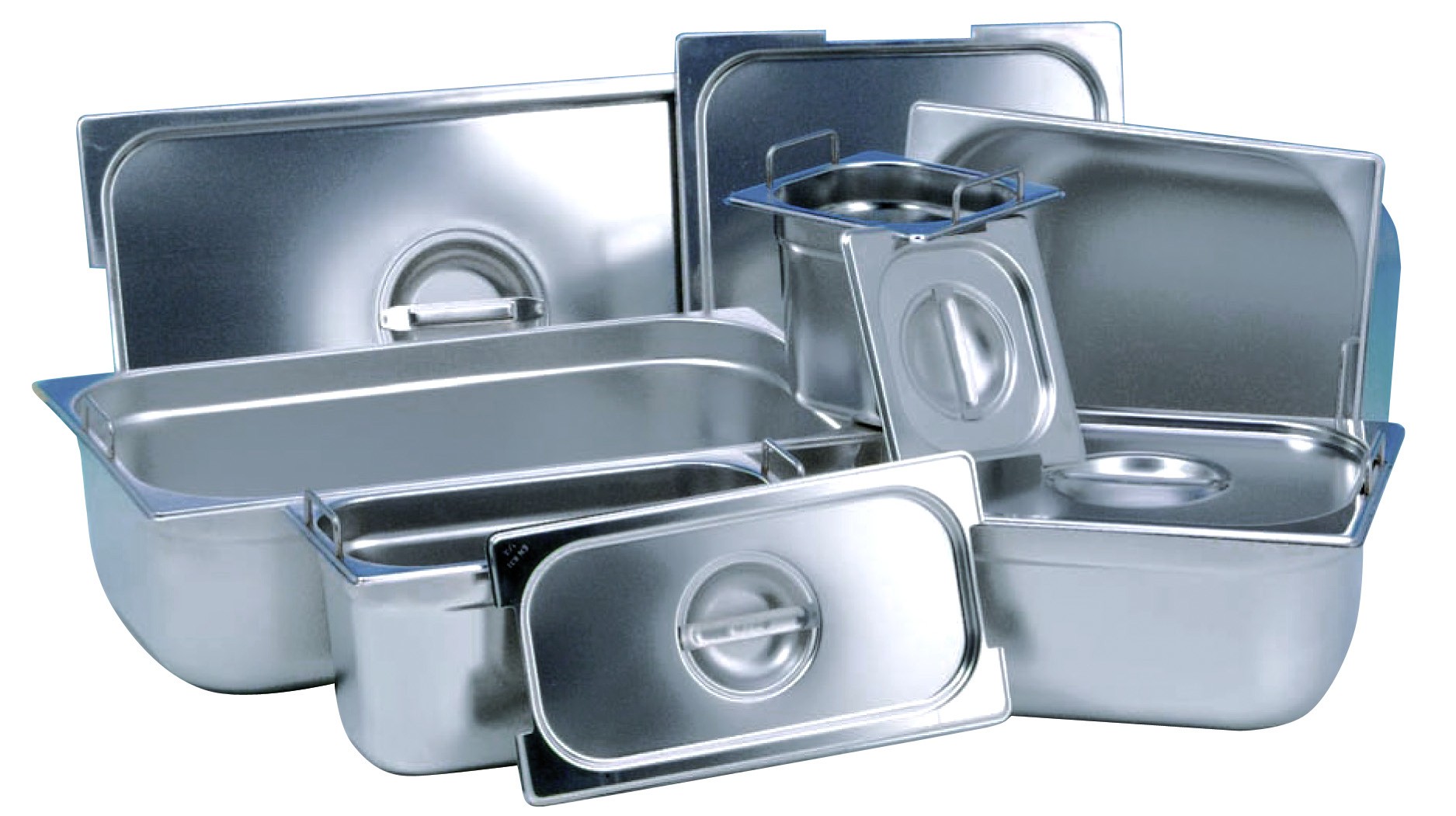 Couvercle bac gasto inox avec poignées